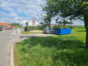 Velkoobjemový kontejner na bioodpad ve Šternberku.