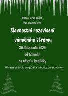 Rozsvícení vánočního stromu.